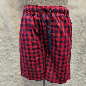 U.S. Polo Assn. Men's Red and Blue Plaid Boxer Shorts Size: L